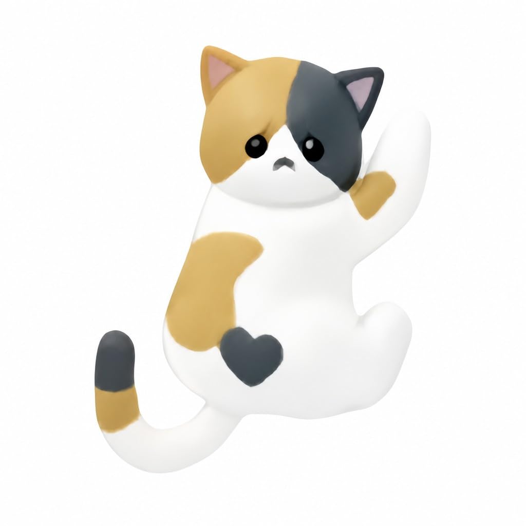 Cute Hanging Cat Figurine – Black Cat, Miniature Animal Figure for Home & Wall Decor, Kawaii Gift for Cat Lovers, Funny Home Office Decor