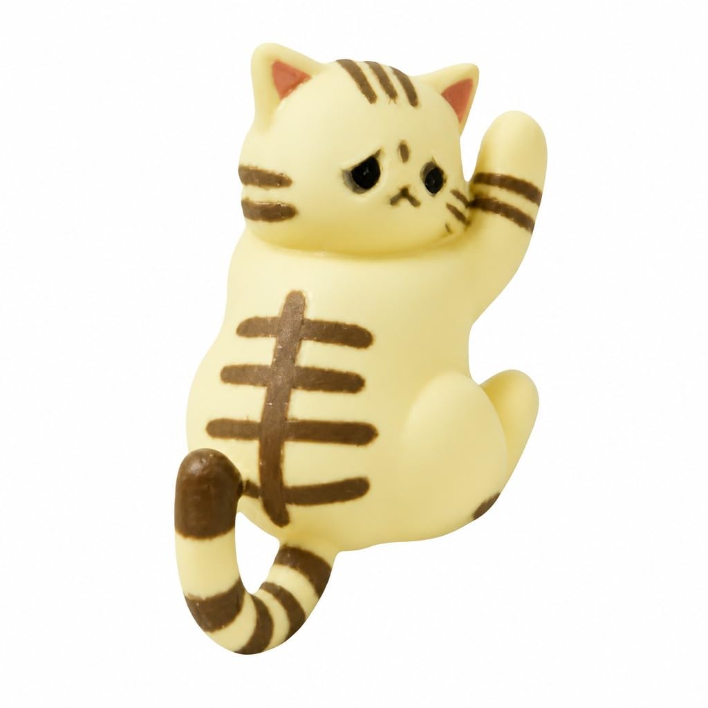 Cute Hanging Cat Figurine – Black Cat, Miniature Animal Figure for Home & Wall Decor, Kawaii Gift for Cat Lovers, Funny Home Office Decor