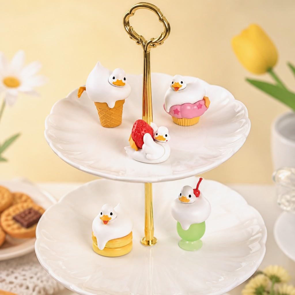 Cream Soda Duck Figurine – 2 inch Mini Collectible Dessert Animal, Cute Drink Decor for Desk, Shelf, Office, Kawaii Gift for Duck & Sweet Lovers