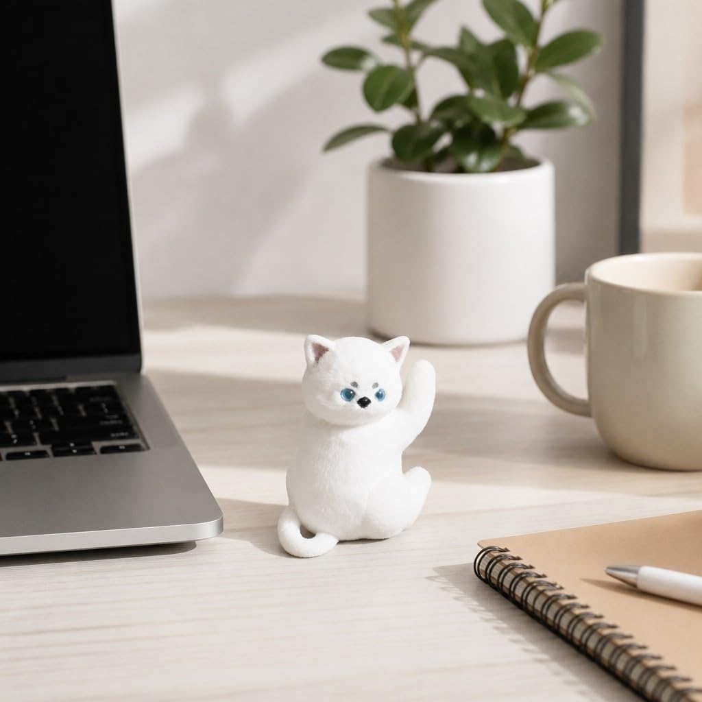 Cute Hanging Cat Figurine – Black Cat, Miniature Animal Figure for Home & Wall Decor, Kawaii Gift for Cat Lovers, Funny Home Office Decor