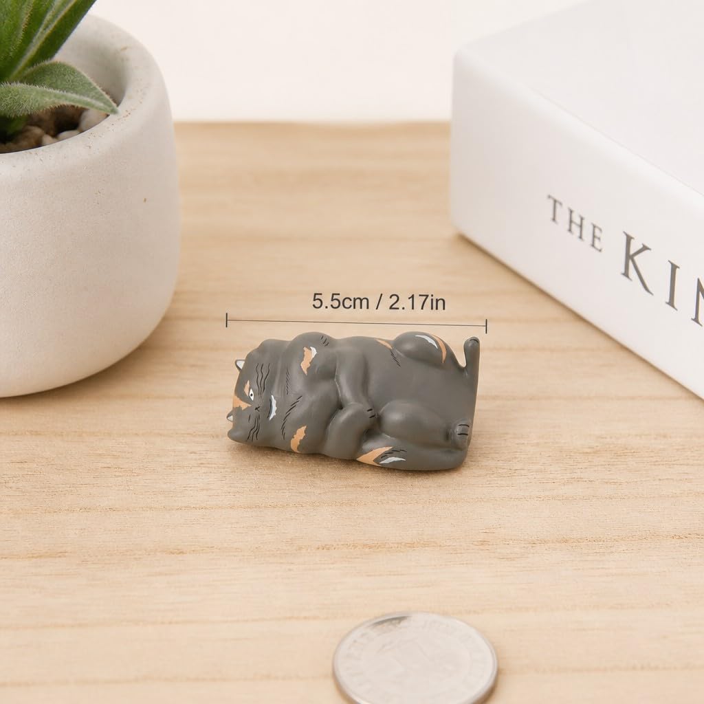 Cute Geometric Right-Angle Cat Figurine – Black Cat Figurine Set, Kawaii Corner Cat Style Collectible Mini Figures, Desk Decorative Ornaments, for Cat Lovers