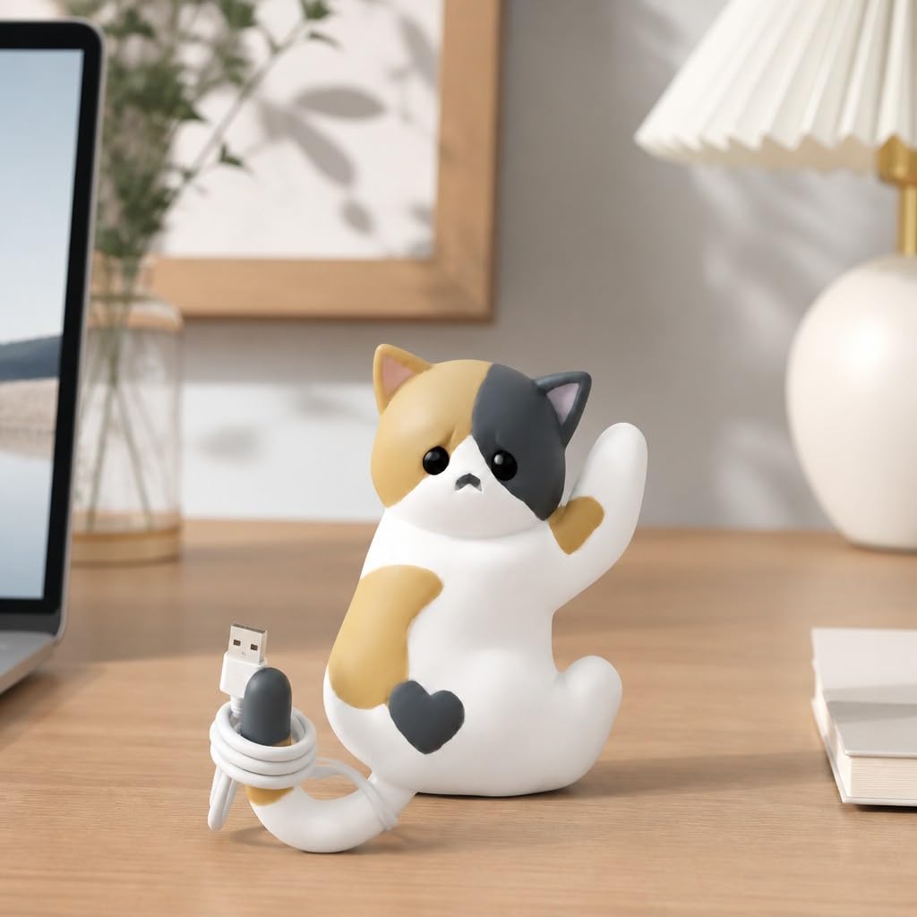 Cute Hanging Cat Figurine – Black Cat, Miniature Animal Figure for Home & Wall Decor, Kawaii Gift for Cat Lovers, Funny Home Office Decor