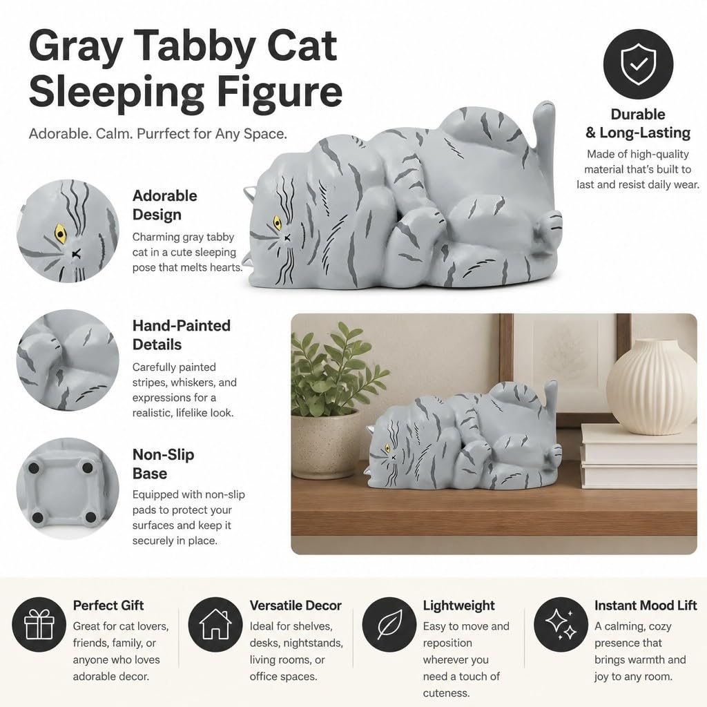 Cute Geometric Right-Angle Cat Figurine – Black Cat Figurine Set, Kawaii Corner Cat Style Collectible Mini Figures, Desk Decorative Ornaments, for Cat Lovers