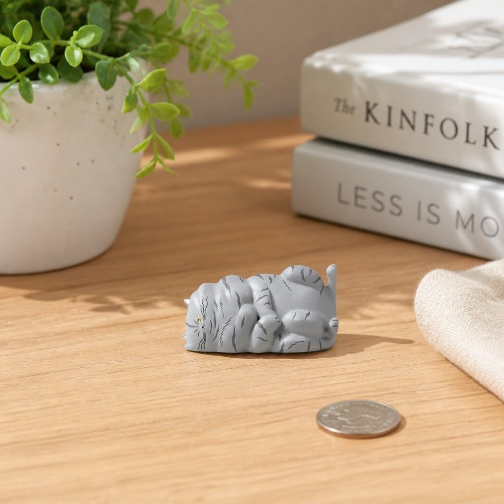 Cute Geometric Right-Angle Cat Figurine – Black Cat Figurine Set, Kawaii Corner Cat Style Collectible Mini Figures, Desk Decorative Ornaments, for Cat Lovers